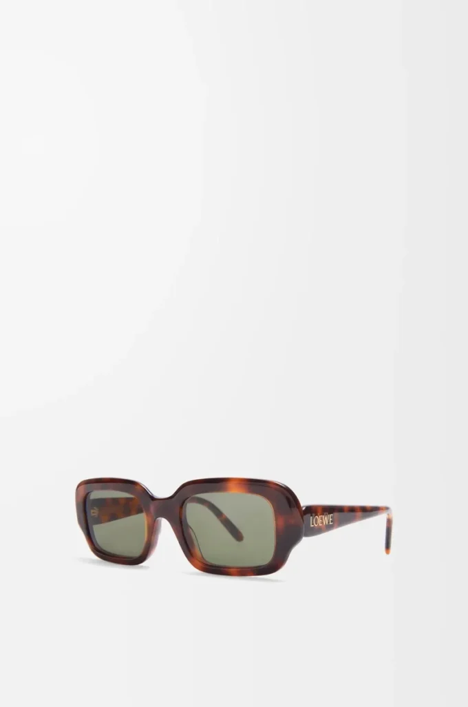 Rectangular Slim sunglasses Havana