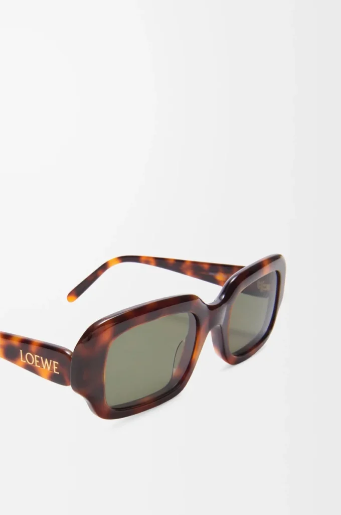 Rectangular Slim sunglasses Havana