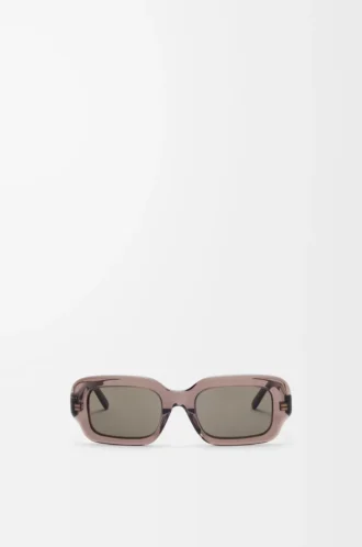 Rectangular Slim sunglasses Transparent Brown