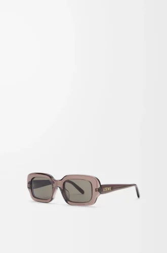 Rectangular Slim sunglasses Transparent Brown