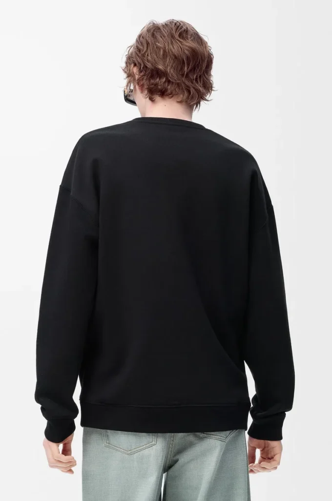 Regular fit sweatshirt in cotton Black