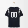 Regular fit T-shirt in cotton and viscose Dark Navy