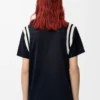 Regular fit T-shirt in cotton and viscose Dark Navy