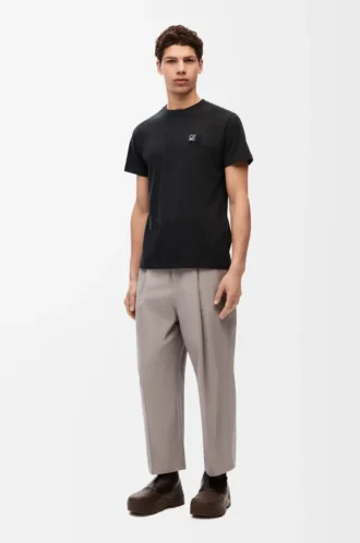 Regular fit T-shirt in cotton Anthracite