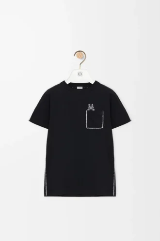 Regular fit T-shirt in cotton Black Regular fit T-shirt in cotton Black