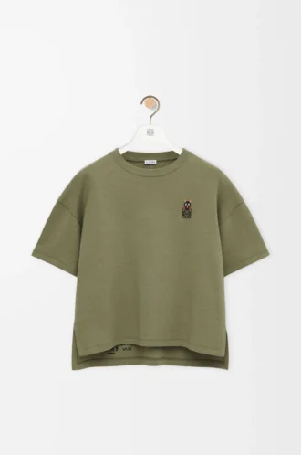 Regular fit T-shirt in cotton blend Khaki Green Regular fit T-shirt in cotton blend Khaki Green