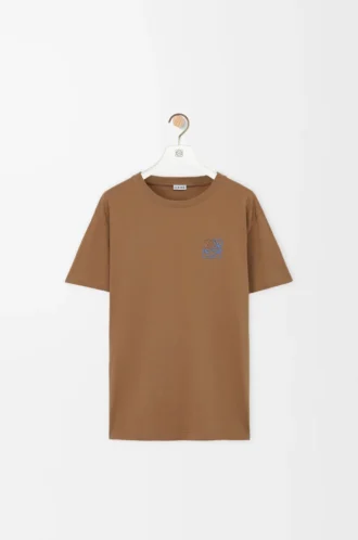 Regular fit T-shirt in cotton Camel