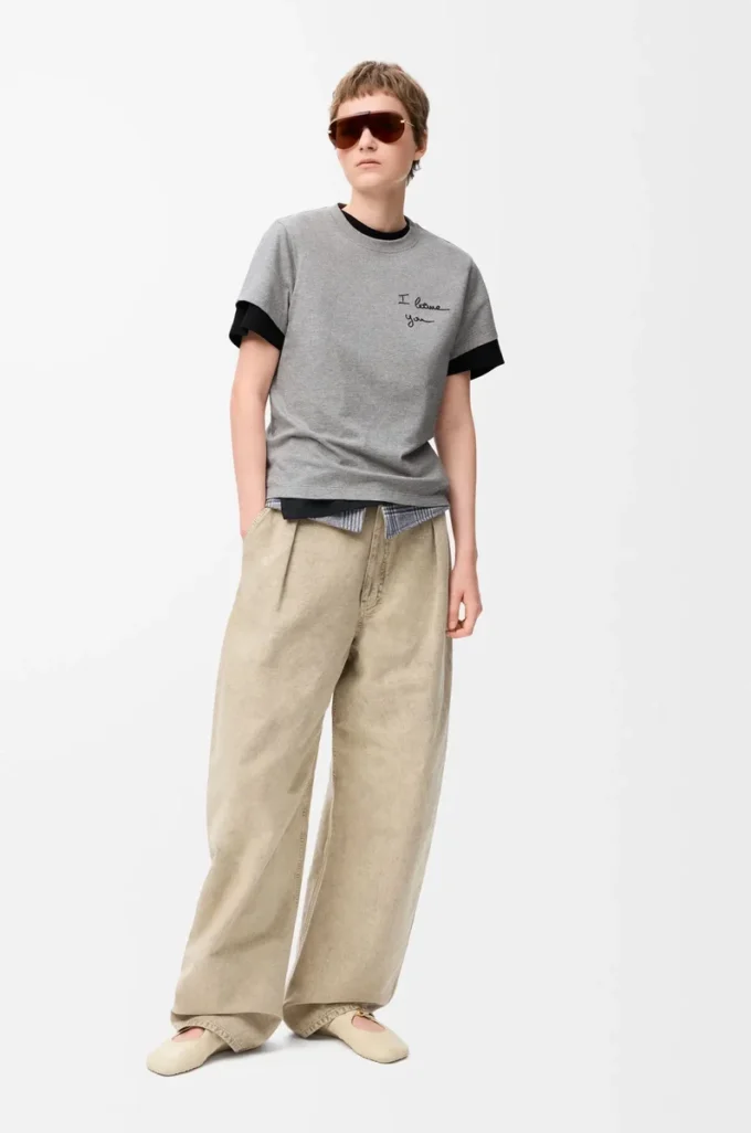 Regular fit T-shirt in cotton Grey Melange Regular fit T-shirt in cotton Grey Melange