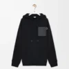 Relaxed fit hoodie in cotton Black