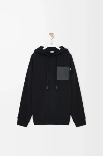 Relaxed fit hoodie in cotton Black