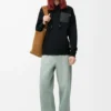 Relaxed fit hoodie in cotton Black