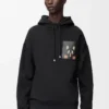 Relaxed fit hoodie in cotton Black