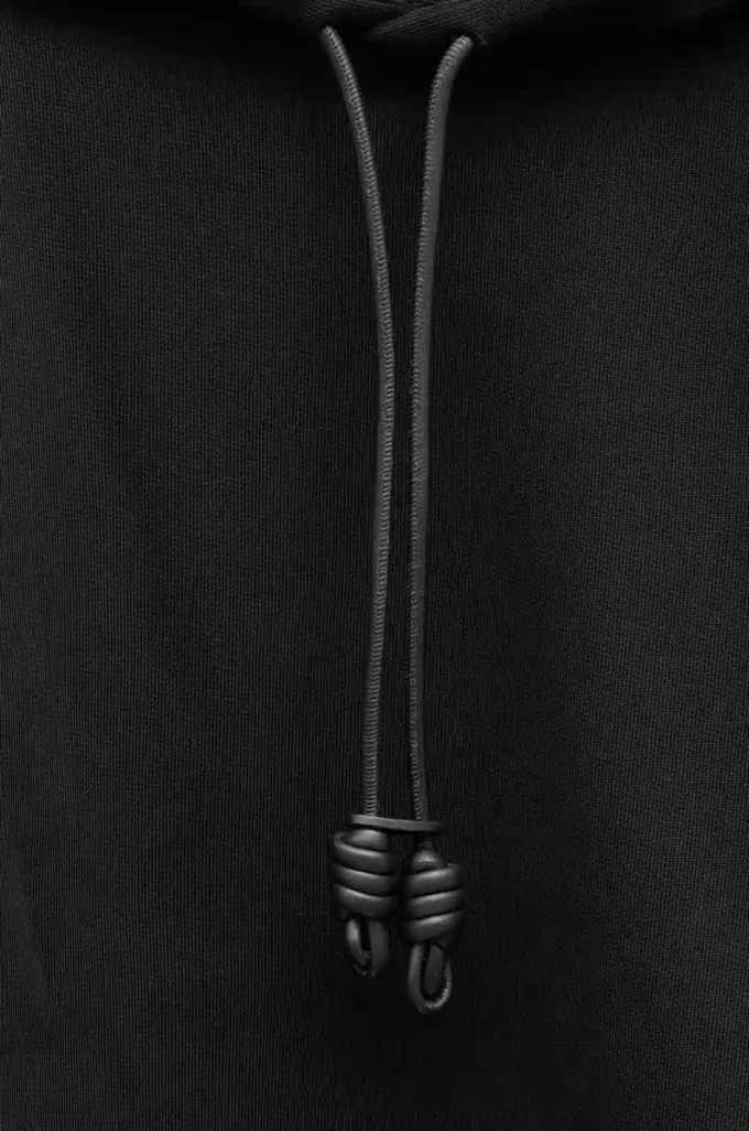 Relaxed fit hoodie in cotton Black