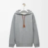 Relaxed fit hoodie in cotton Grey Melange