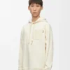 Relaxed fit hoodie in cotton White Ash