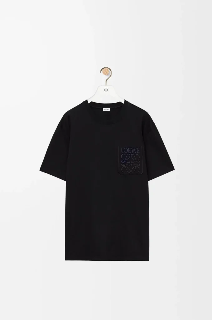 Relaxed fit T-shirt in cotton Black Relaxed fit T-shirt in cotton Black