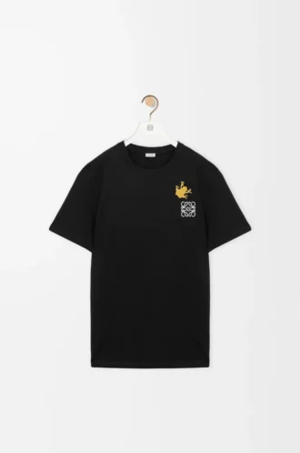 Relaxed fit T-shirt in cotton Black/Multicolor