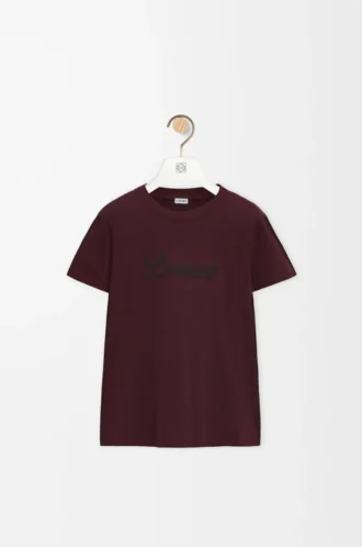 Relaxed fit t-shirt in cotton Burgundy Relaxed fit t-shirt in cotton Burgundy