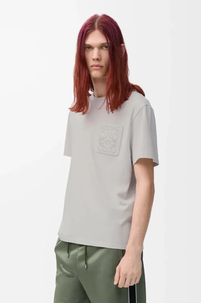 Relaxed fit T-shirt in cotton Medium Grey