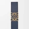 Reversible Anagram belt in smooth calfskin Black/Ocean/Gold