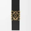 Reversible Anagram belt in smooth calfskin Black/Ocean/Gold