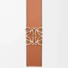 Reversible Anagram belt in smooth calfskin Black/Tan/Palladium