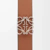Reversible Anagram belt in smooth calfskin Black/Tan/Palladium