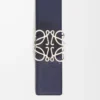 Reversible Anagram belt in smooth calfskin Ocean/Black/Palladium