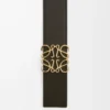 Reversible Anagram belt in smooth calfskin Tan/Black/Gold