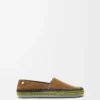 Rio slipper in suede and raffia Brown