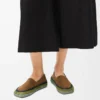 Rio slipper in suede and raffia Brown