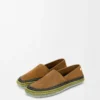 Rio slipper in suede and raffia Brown