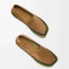 Rio slipper in suede and raffia Brown