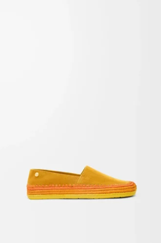 Rio slipper in suede and raffia Orange