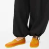 Rio slipper in suede and raffia Orange