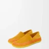 Rio slipper in suede and raffia Orange