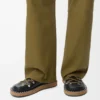 Rivet lace-up in vegetable-tanned calfskin Black