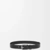 Roller Curve belt in supple grained calfskin Black/Vintage Palladium Roller Curve belt in supple grained calfskin Black/Vintage Palladium