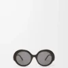 Round Slim sunglasses Black Round Slim sunglasses Black