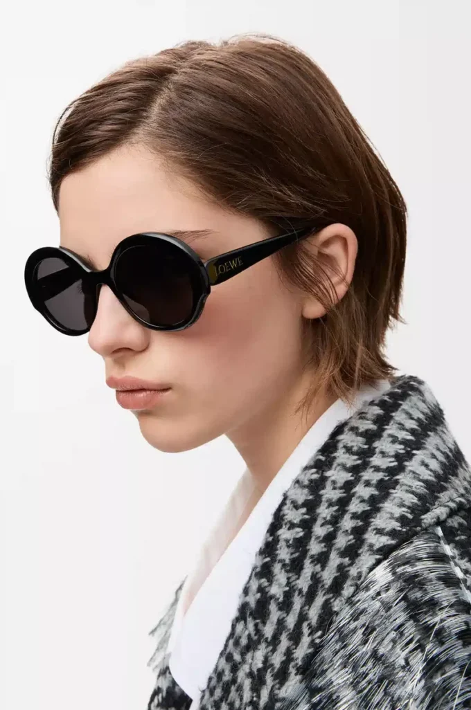 Round Slim sunglasses Black Round Slim sunglasses Black