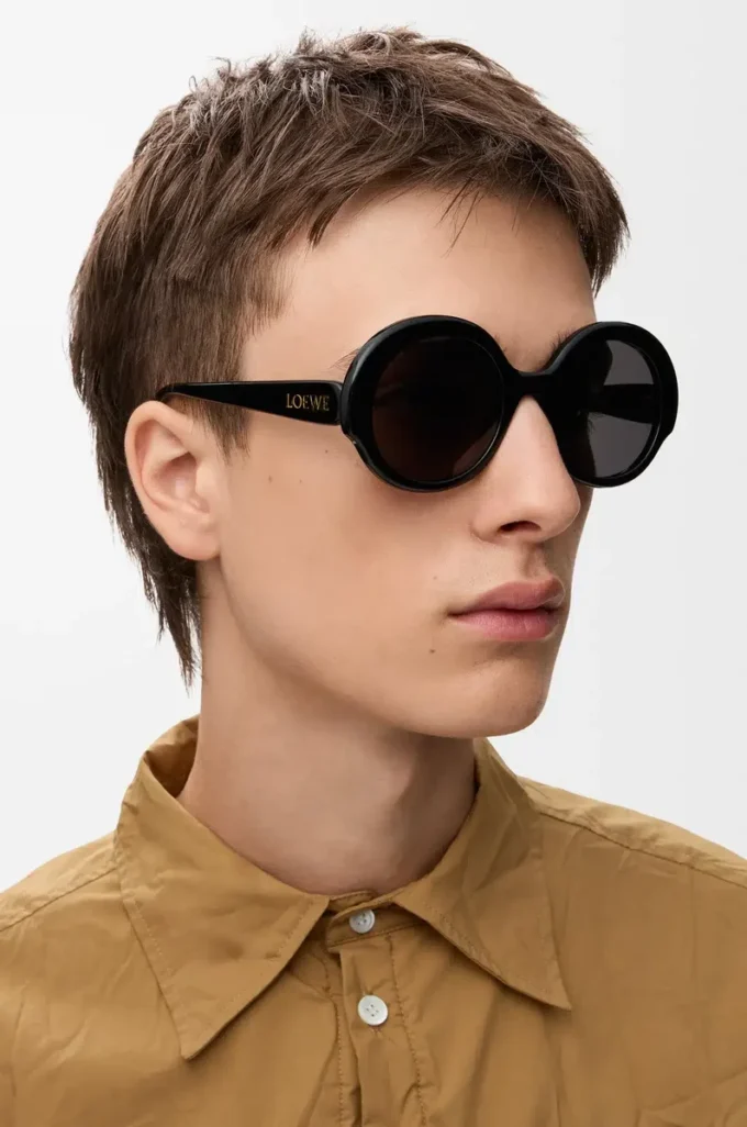 Round Slim sunglasses Black Round Slim sunglasses Black