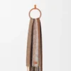 Scarf in alpaca and wool blend Beige/Multicolor