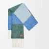 Scarf in alpaca and wool blend Blue/Green