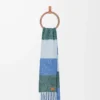 Scarf in alpaca and wool blend Blue/Green