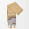 Scarf in alpaca and wool blend Camel/Multicolor