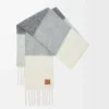 Scarf in alpaca and wool blend Grey/White