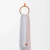 Scarf in alpaca and wool blend Light Blue/Pink/Sandstone