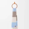 Scarf in alpaca and wool blend Light Blue/Sandstone/Brown