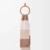 Scarf in alpaca and wool blend Mocha/Beige