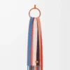 Scarf in alpaca and wool blend Orange/Blue
